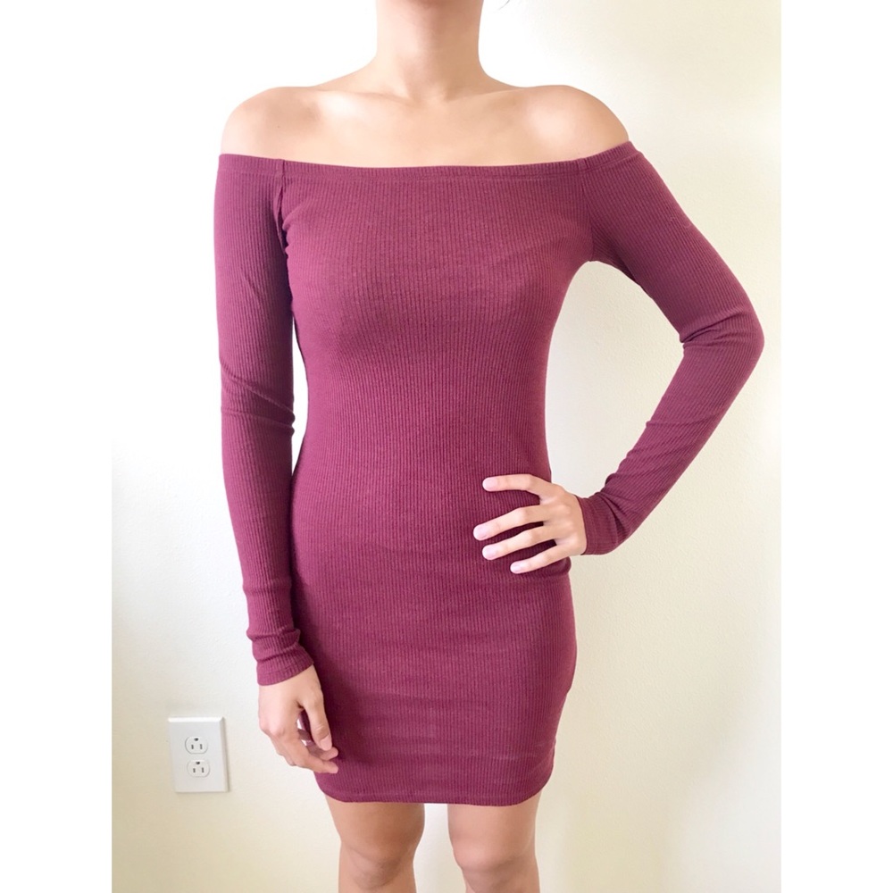 LONG SLEEVE HIGH STRETCHY BODYCON DRESS